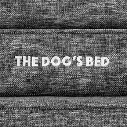 The Dog’s Bed Orthopedic Memory Foam Dog Bed with Bolsters, Linen Fabric, Grey Linen, XL