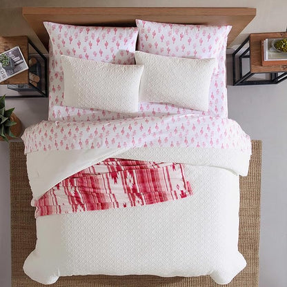 Wrangler - Queen Comforter Set, Soft & Smooth Bedding, Wrinkle-Resistant, 8 Piece Bed Set with Matching Sheet Set, Pillowcases and Throw Blanket for Couch or Bed (Sedona Geometric White)