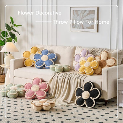 Flower Pillow Pink Flowers Shaped Cushion Decorative Daisy Pillow for Bed Couch Cute Throw Pillows