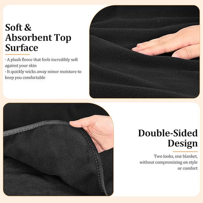 Catalonia Waterproof Blanket for Bed, Reversible Fleece Bed Sofa Cover, Washable Liquid Proof Furniture Protector