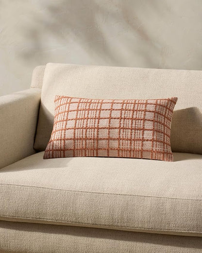 Loloi Magnolia Home by Joanna Gaines Liv Collection PMH0064 Rust 13'' x 21'' Cover w/Down Pillow