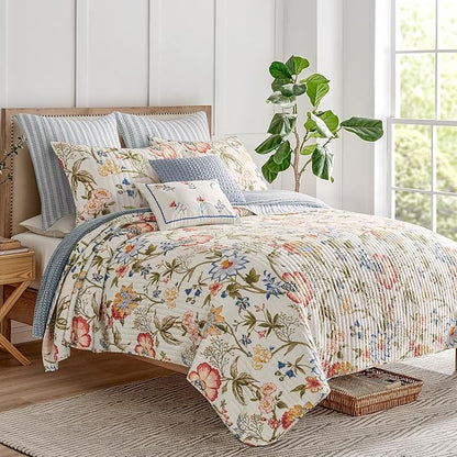 Levtex Home - Maileen - Euro Sham Set of 2 - Plaid - Blue and White - (26x26in.), No Insert - Cotton
