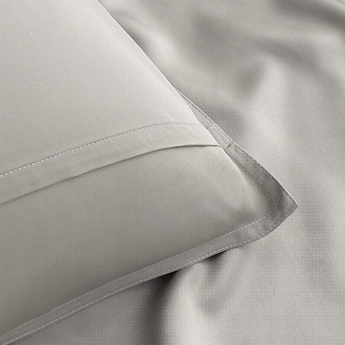 Pure Bamboo Full Sheets, Genuine 100% Organic Viscose Derived from Bamboo Bed Sheet Set, Luxuriously Soft & Cooling, Double Stitching, 2 Year Quality Promise (Full, Stripes)