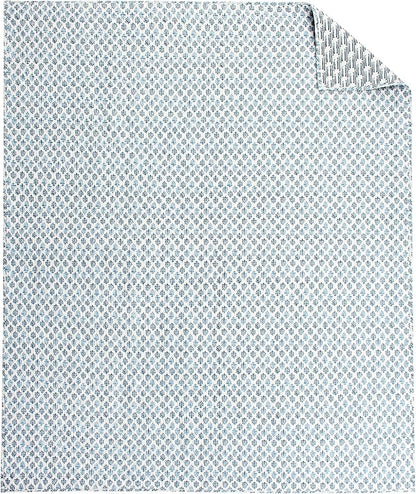 Levtex Home - Aditya - Throw - Medallion - Blue Navy and White - Quilted Throw (50x60in.) - Cotton