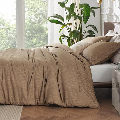 Bedsure Full Comforter Set - Brown Soft Bedding for All Seasons, Cationic Dyed Bed Set, 3 Pieces, 1 Full Size Comforter (82"x86") and 2 Pillow Shams (20"x26"+2")