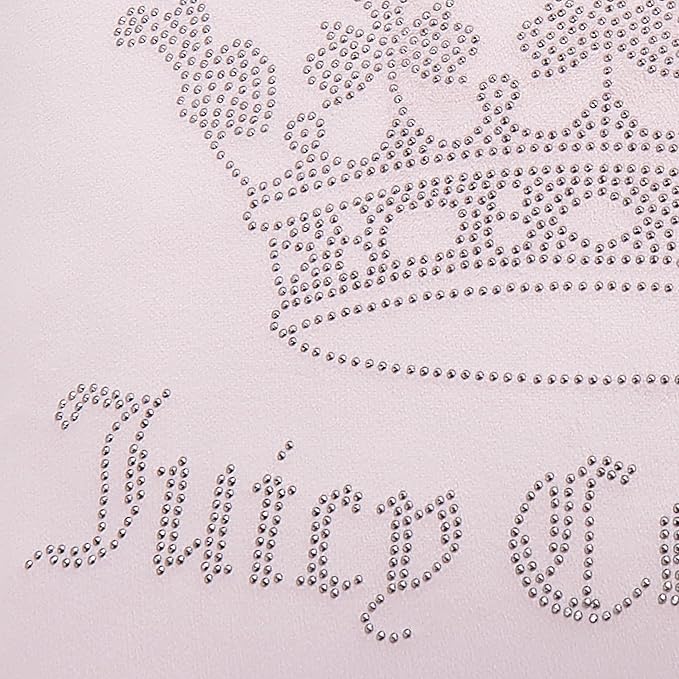 Juicy Couture - Decorative Accent Pillow, Velvet Rhinestone Crown, Premium Reversible Throw Pillow, Living Room and Bedroom Décor, Measures 20" x 20", Pink Blush