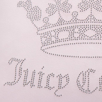 Juicy Couture - Decorative Accent Pillow, Velvet Rhinestone Crown, Premium Reversible Throw Pillow, Living Room and Bedroom Décor, Measures 20" x 20", Pink Blush