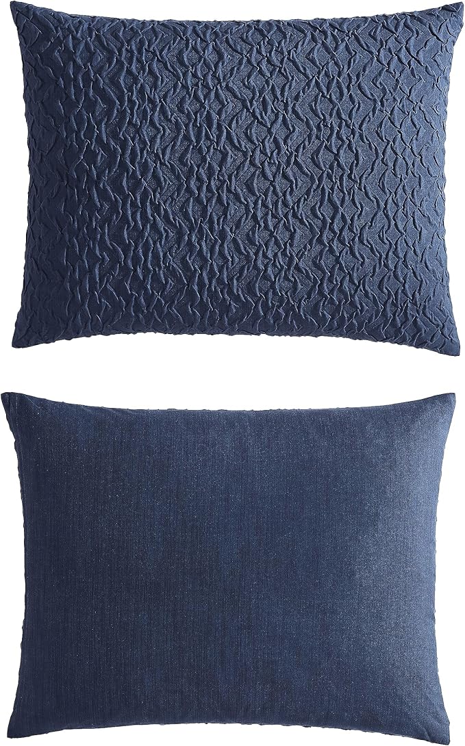 Nautica - King Comforter Set, Soft & Cozy Microfiber Bedding with Matching Shams, All Season Bedding Set, Oeko-Tex Certified (Point Harbor Navy, King)