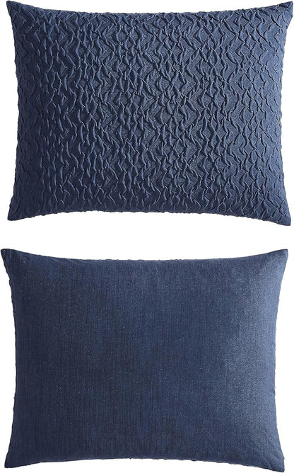 Nautica - King Comforter Set, Soft & Cozy Microfiber Bedding with Matching Shams, All Season Bedding Set, Oeko-Tex Certified (Point Harbor Navy, King)