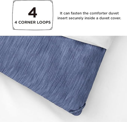 Bedsure Full Comforter Set - Infinity Blue Soft Bedding for All Seasons, Cationic Dyed Bed Set, 3 Pieces, 1 Full Size Comforter (82"x86") and 2 Pillow Shams (20"x26"+2")