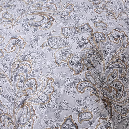 Paisley Comforter Set Twin Size with Sheets Bed in a Bag – Deep Pocket Fitted Sheet with Elastic Corners, Cozy Comforter, Pillowcases & Shams – Soft Microfiber All Season Bedding – Machine Washable