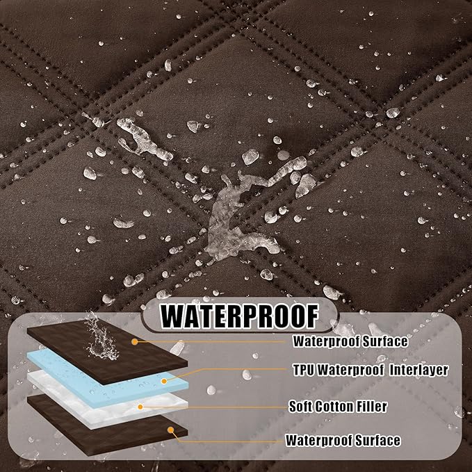 Smiry Waterproof Dog Bed Cover Blanket 30x70, Soft Reversible Pet Blanket, Washable Leakproof Cats Dogs Couch Cover for Sofa, Couch, Furniture, Chocolate/Chocolate