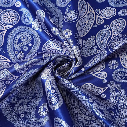 AWAYTR 35” Satin Large Square Head Scarves - 4PCS Silk Like Neck Scarf Hair Sleeping Wraps Satin Silk Scarfs for Women