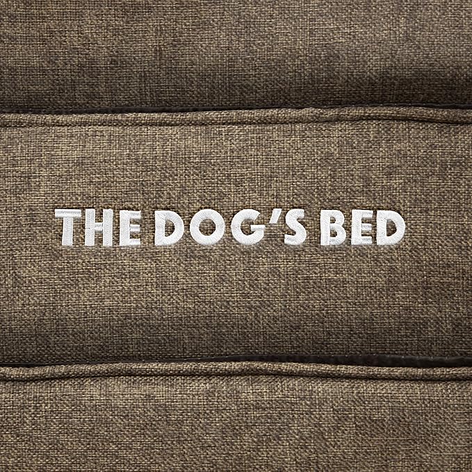 The Dog’s Bed Orthopedic Memory Foam Dog Bed Mattress, Linen Fabric, Brown Linen, S, 4-Inch