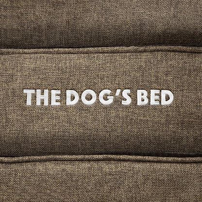 The Dog’s Bed Orthopedic Memory Foam Dog Bed Mattress, Linen Fabric, Brown Linen, S, 4-Inch