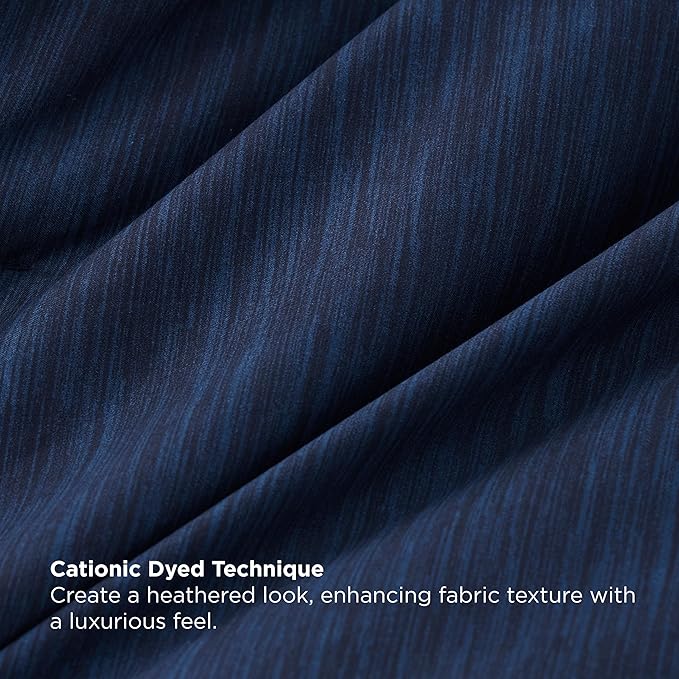 Bedsure Queen Comforter Set Navy - Bed in a Bag Queen Size Bedding 7 Pieces, Cationic Dyed Bed Set Gift for Family, Navy Soft Bedding for All Seasons Comforter with Sheets, Pillowcases & Shams