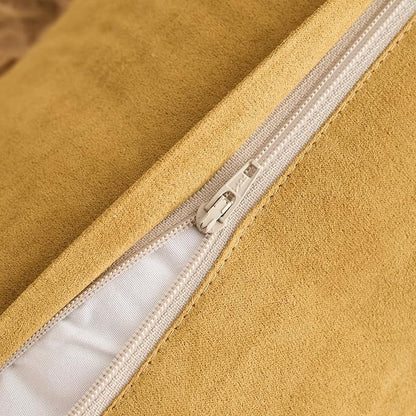 Genuine Mongolian Lamb Fur Pillow Cover – 12"x20" Rectangular Cushion Case – Soft Curly Wool Decorative Accent for Sofa, Bed, or Chair (Toffee)
