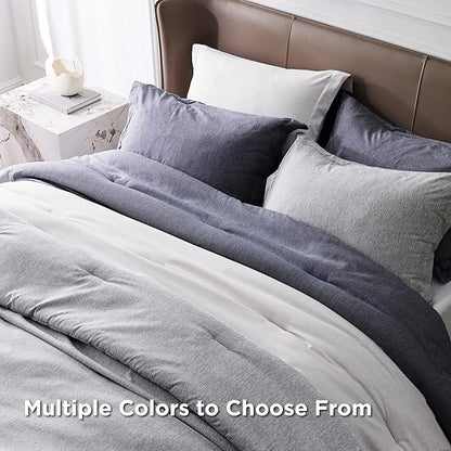 Bedsure King Size Comforter Set - Grayish White King Comforter Set, Soft Bedding for All Seasons, Cationic Dyed Bedding Set, 3 Pieces, 1 Comforter (104"x90") and 2 Pillow Shams (20"x36"+2")