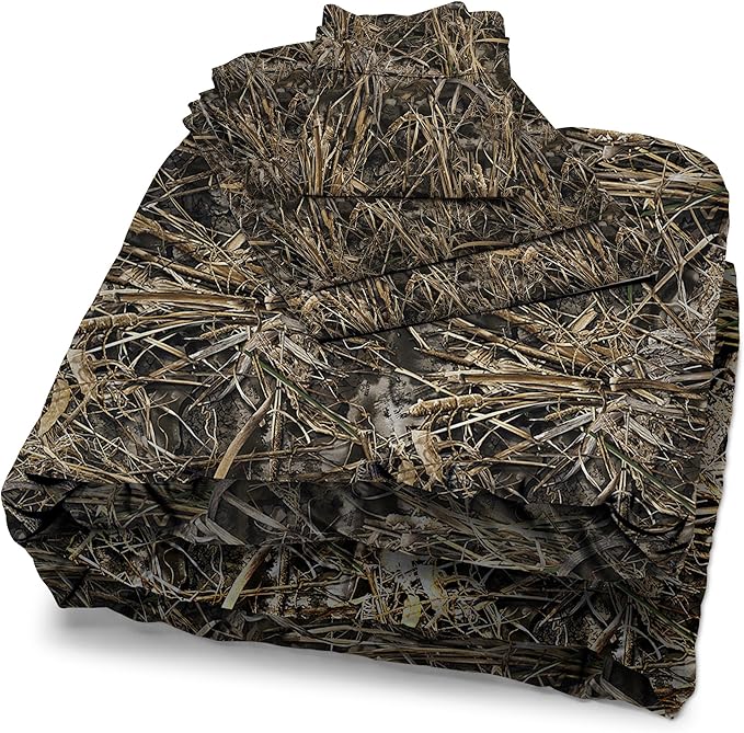 Northwest Realtree 5-Piece Full Size Bed in a Bag Set, 1 Comforter, 1 Fitted Sheet, 1 Flat Sheet, 2 Pillowcases, All Seasons Bedding, MAX-7 Camo