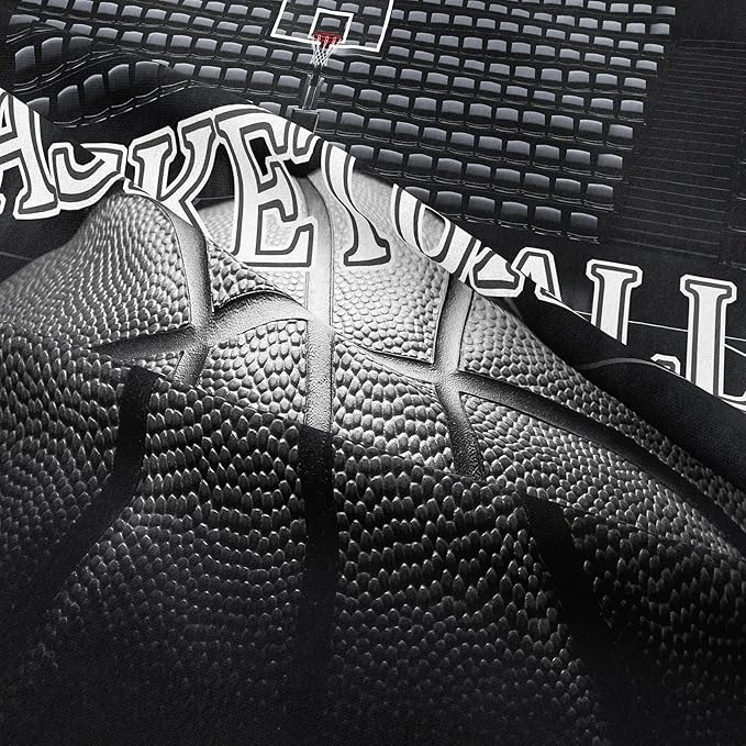 Tailor Shop Basketball Comforter Set for Boys Kids Basketball Bedding King Size with 2 Pillowcase