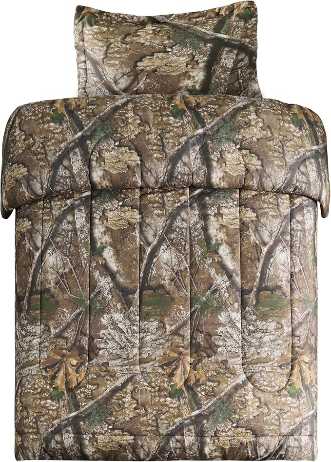 VISI-ONE Realtree APX Camo Twin 2 Piece Comforter Set – All-Season Lightweight Bedding for Kids, Toddlers, Teens, Girls & Nature Lovers, Ideal for Little Hunter’s Room, Outdoor Adventures
