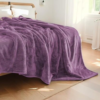Electric Heated Blanket Full Size 72"x84",Fast Heating, Soft Plush Microplush for Bed & Couch, 10 Hours Auto Off 5 Heating Levels, Machine Washable, Gifts for Grandma & Family-Light Purple