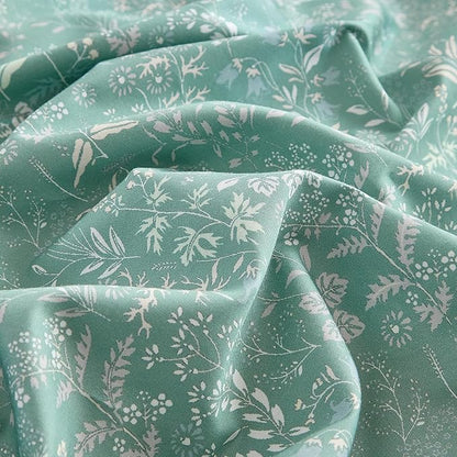 mixinni Sage Green Comforter Set Twin XL-Exquisite Floral Twin XL Size Comforter Set for All Seasons, 3 Pieces, 1 Wildflower Plants Comforter (68"x90") and 2 Pillow Cases (20"x26"), Sage Green