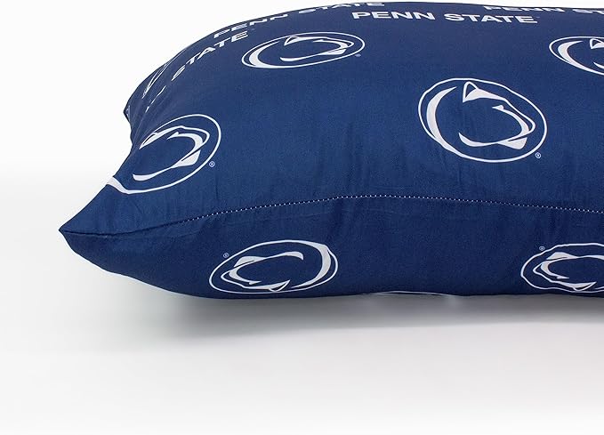College Covers Everything Comfy Penn State Nittany Lions Pillowcase Pair, Standard, 20" x 30", Includes 2 Pillowcases