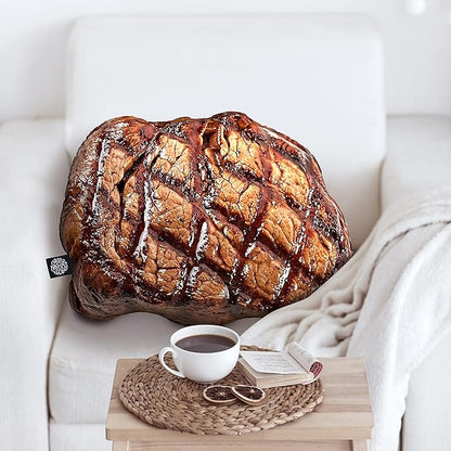 All About Vibe Attractive Grill Marked Steak Plush Pillow, Gift for Steak Lovers, Birthday & Anniversary - 16" Small