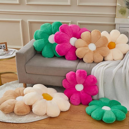 21.65In Hot Pink Flower Pillow Daisy Pillow Decorative Pillow Floor Pillow Cushion for Girls Adults for Girls Adults Cute Home Decor Aesthetic for Living Room Bedroom Reading Corner