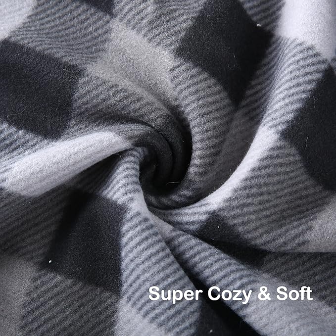 Electric Heated Blanket Full Size 72"x84",Fast Heating, Soft Fleece for Bed & Sofa, 10 Hs Auto Off & 4 Heating Levels, Machine Washable, Gifts for Grandma & Family-Plaid Pattern, Dark Gray