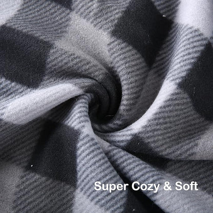 Electric Heated Blanket Full Size 72"x84",Fast Heating, Soft Fleece for Bed & Sofa, 10 Hs Auto Off & 4 Heating Levels, Machine Washable, Gifts for Grandma & Family-Plaid Pattern, Dark Gray