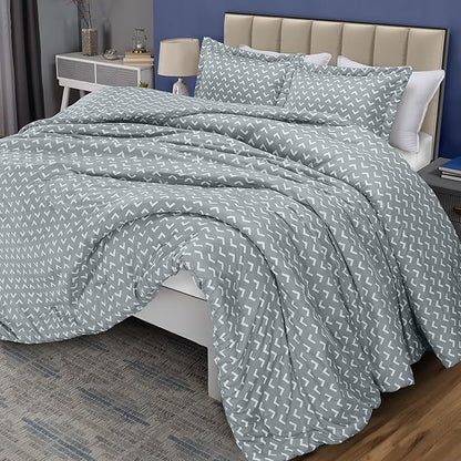 King Comforter Set 3 Piece Arrow White by Utopia Bedding Printed Comforters King Size Bedding Comforters Set Down Alternative Soft Bed Set 1 Comforter(90 x 102 inches) 2 Pillow Shams(20 x 36 inches)