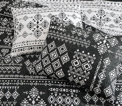 Geniospin Full Comforter Set - 7 Pieces Bed in a Bag, Comfortable Western Bedding Sets for All Seasons, Lightweight Soft Boho Comforter Bed Set with Sheets, Pillowcases & Shams