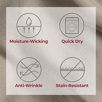 Mellanni Extra Deep California King Sheets - 4 PC Iconic Collection Bedding - Hotel Luxury, Ultra Soft, Cooling Bed Sheets - Wrinkle, Fade, Stain Resistant (Cal King, Tan)