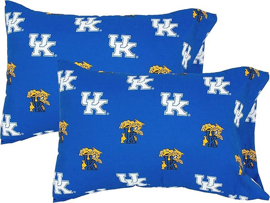 College Covers Everything Comfy Kentucky Wildcats Pillowcase Pair, Standard, 20" x 30", Includes 2 Pillowcases