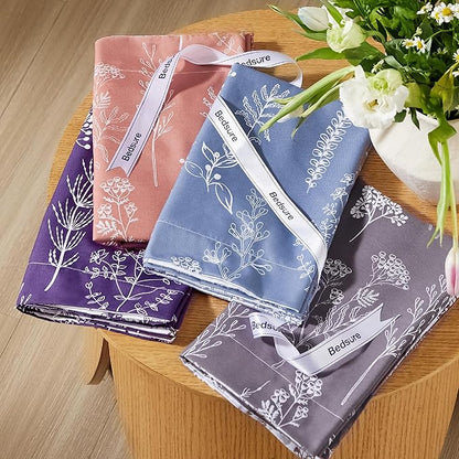 Bedsure King Comforter Set - Grayish Pink Bed Set, 3 Pieces Cute Floral Bedding, 1 Soft Reversible Botanical Flowers Comforter and 2 Pillow Shams