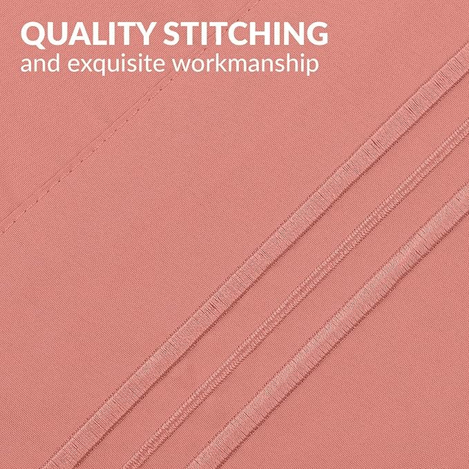 Mellanni Pillow Cases - Luxury, Extra Soft, Cooling Pillow Covers - 2 PC Iconic Collection Pillowcases - Envelope Closure (Standard/Queen 20" x 30", Coral)