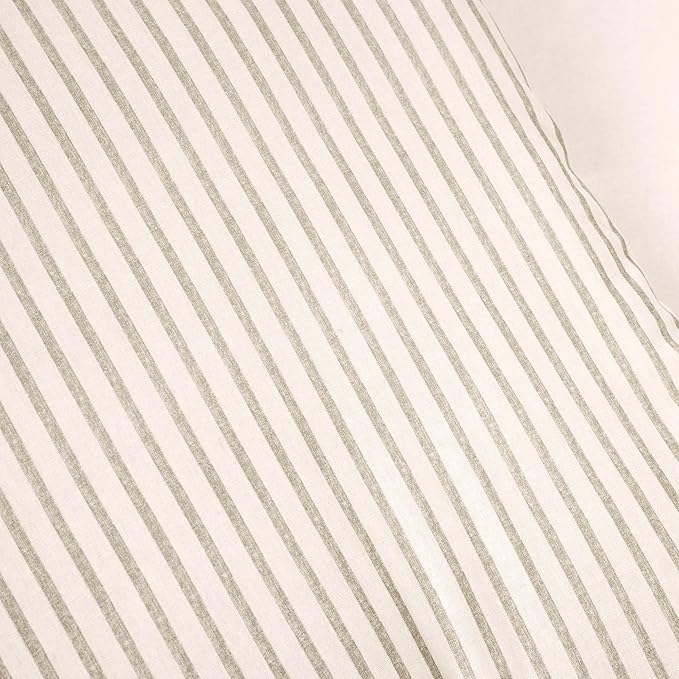 Lush Decor Farmhouse Stripe Reversible Cotton Comforter Set, 3 Piece Set, King, Yellow & Gray - Cozy Farmhouse Bedding Set - Rustic Decor - Striped Comforter - Modern Farmhouse Bedroom Decor