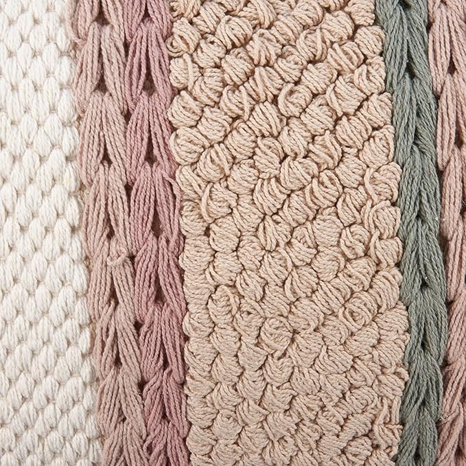 Primitives by Kathy Decorative Pillow - Striped Cottage/Removable Zipper Cover/Couch Sofa Office Dorm Bedroom Decor/Earthy Colors/Natural Palette/Cottage core/Shabby Chic/Everyday Home Decor Accent