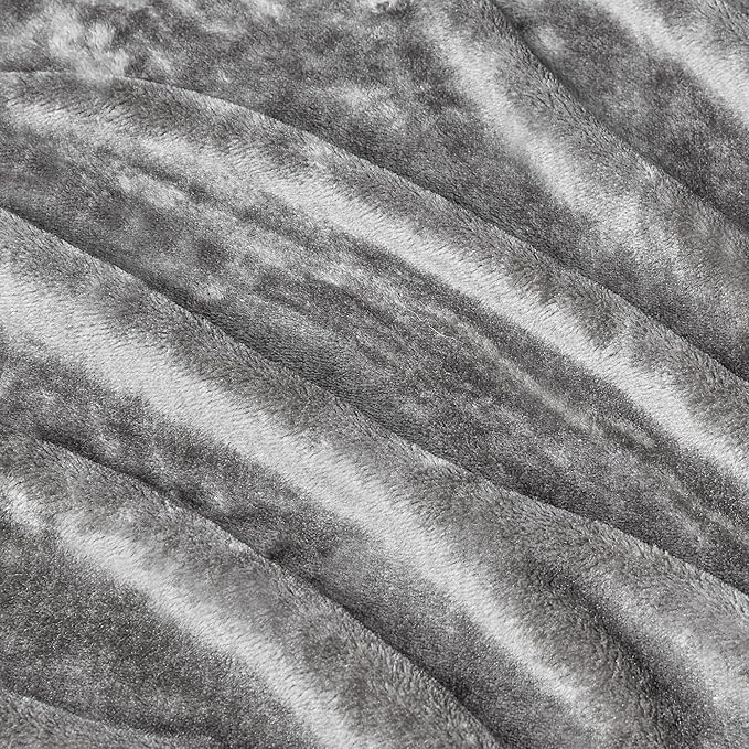 Basics Throw Blanket, Ultra-Soft Flannel Fleece Blanket, Lightweight Cozy for Couch Sofa Bedroom, Fade-Resistant Fabric, 50 x 60 Inches, Gray