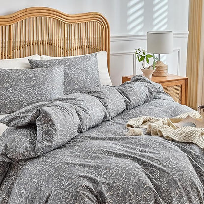 Farmhouse Lightweight Bedding Comforter Set, 1x90x90 Inch Microfiber Comforter with 2x20x26 Pillowcases, Cozy Soft Warm Comforter Set for Bed, Queen Size