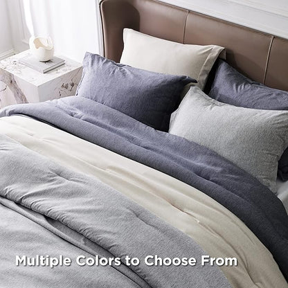 Bedsure California King Comforter Set - Denim Grey Soft Bedding for All Seasons, Cationic Dyed Bed Set, 3 Pieces, 1 California King Size Comforter (104"x96") and 2 Pillow Shams (20"x36"+2")