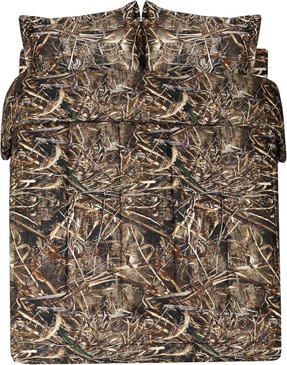 VISI-ONE Realtree Max-5 Camo Twin 2 Piece Comforter Set – All-Season Lightweight Microfiber Bedding, Farmhouse Décor, Rustic Unisex Style for Mancave, Cabin, Lodge, RV, Camping, and Outdoor Adventure