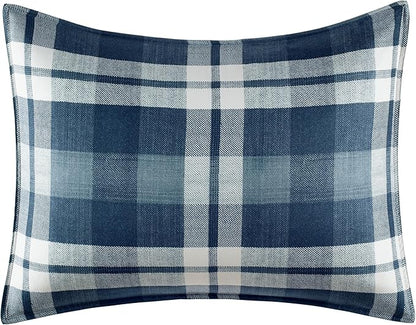 Nautica - Twin/Twin XL Comforter Set, Reversible Bedding with Matching Sham, Microsuede with Sherpa Reverse, Dorm Essentials, Oek-Tex Certified (Crossview Navy)