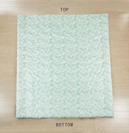 Chezmoi Collection Venus 3-Piece Floral Leaves Comforter Set King - Green White Leaves Printed Microfiber Lightweight Bedding Set for All Season