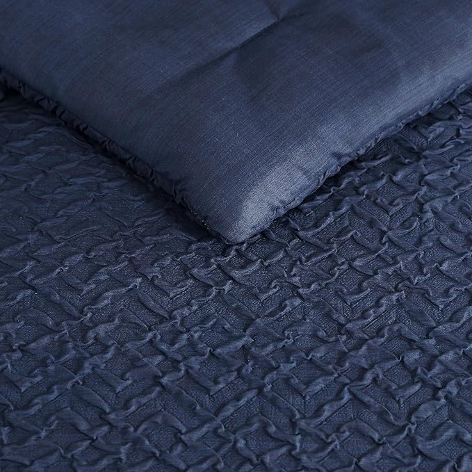 Nautica - King Comforter Set, Soft & Cozy Microfiber Bedding with Matching Shams, All Season Bedding Set, Oeko-Tex Certified (Point Harbor Navy, King)
