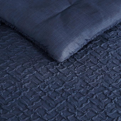 Nautica - King Comforter Set, Soft & Cozy Microfiber Bedding with Matching Shams, All Season Bedding Set, Oeko-Tex Certified (Point Harbor Navy, King)