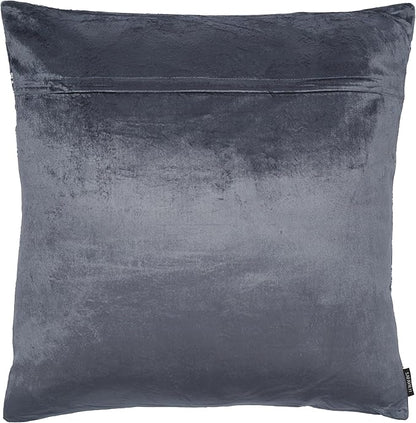 SAFAVIEH Home Collection Edmee Glam Metallic Midnight Blue/Silver 18-inch Square Pillow with Insert