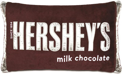 iscream Hershey's Chocolate Bar Package 17" x 10" Pillow Set with Peek a Boo Corner